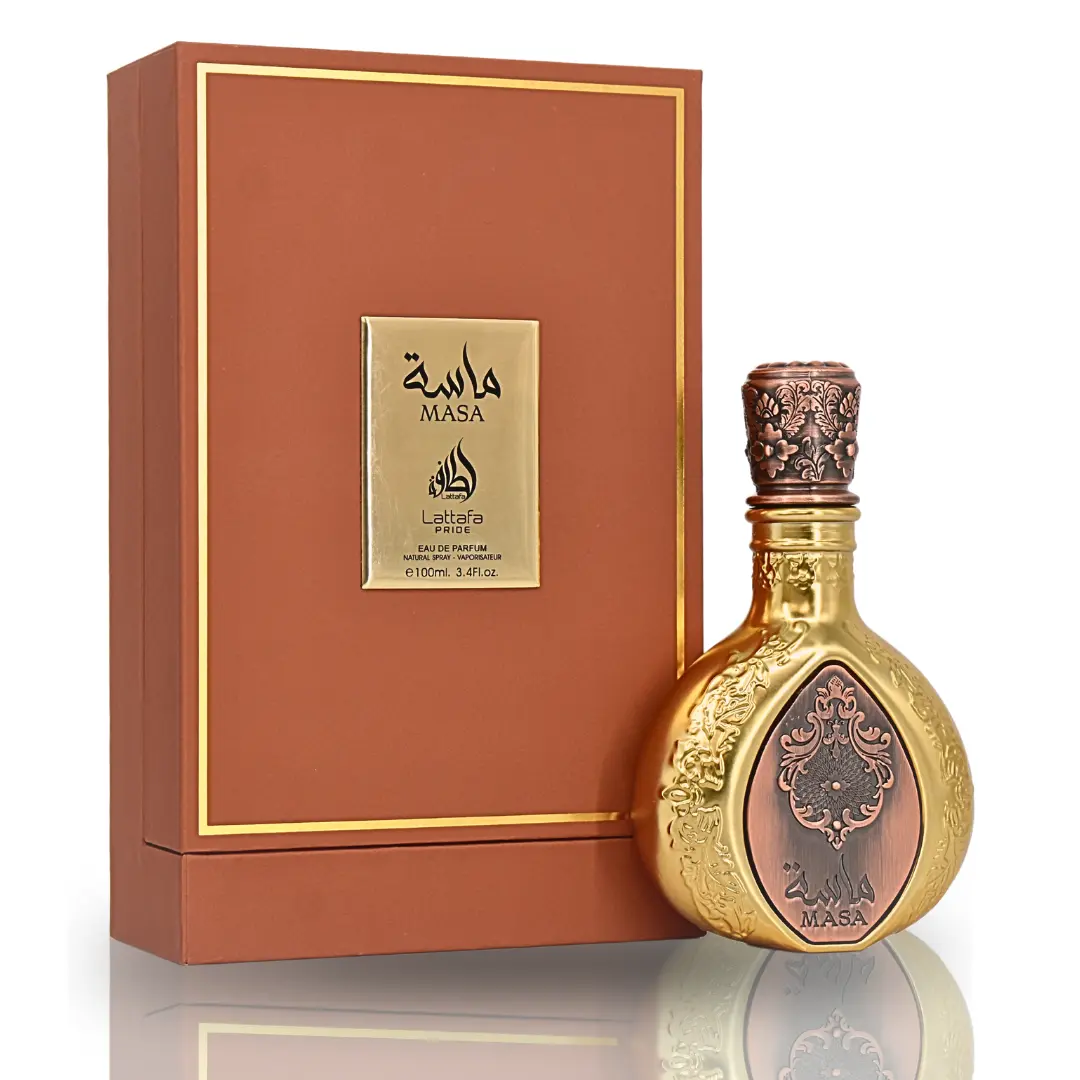 Lattafa Pride Masa EDP, 100ml (3.4oz) Scented Aroma Fresh Saffron Blend Long-Lasting Women's Fragrance Perfume, Single Item Flower Scented Perfume