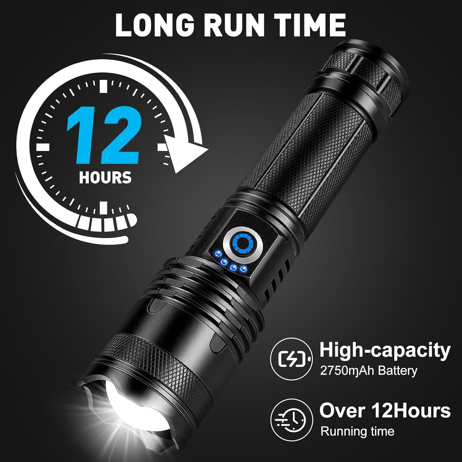 【TikTok Top Seller】2-in-1 POWER BANK FLASHLIGHT | Super Bright, USB Rechargeable, Zoomable | Camping, Emergency, Fishing,High lumen,Exquisite Gift