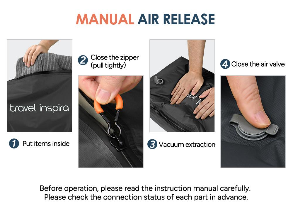 travel inspira Vacuum Compression Backpack with Electric Vacuum Pump, TSA Lock, Water-Resistant, Carry-On Approved Laptop Compartment, TSA-friendly,Hiking, Gym and Business Trip, Space Saver, Travel Hack