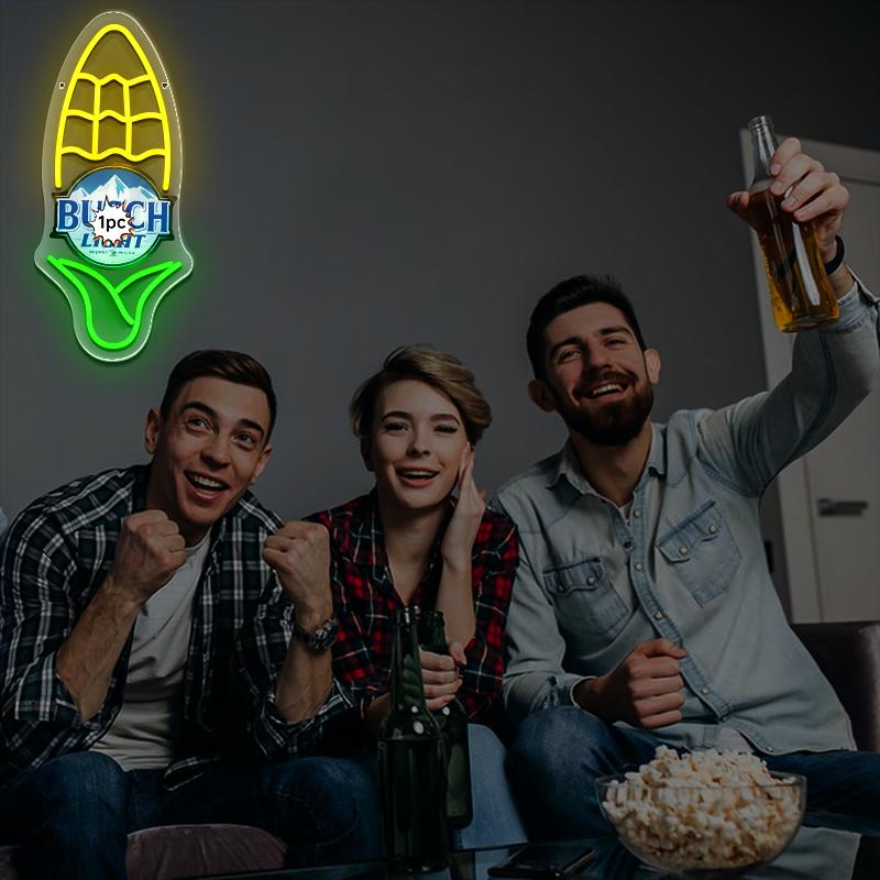 Corn Beer Neon Sign Lamp Beer Bar Pub Wall Decor Gift