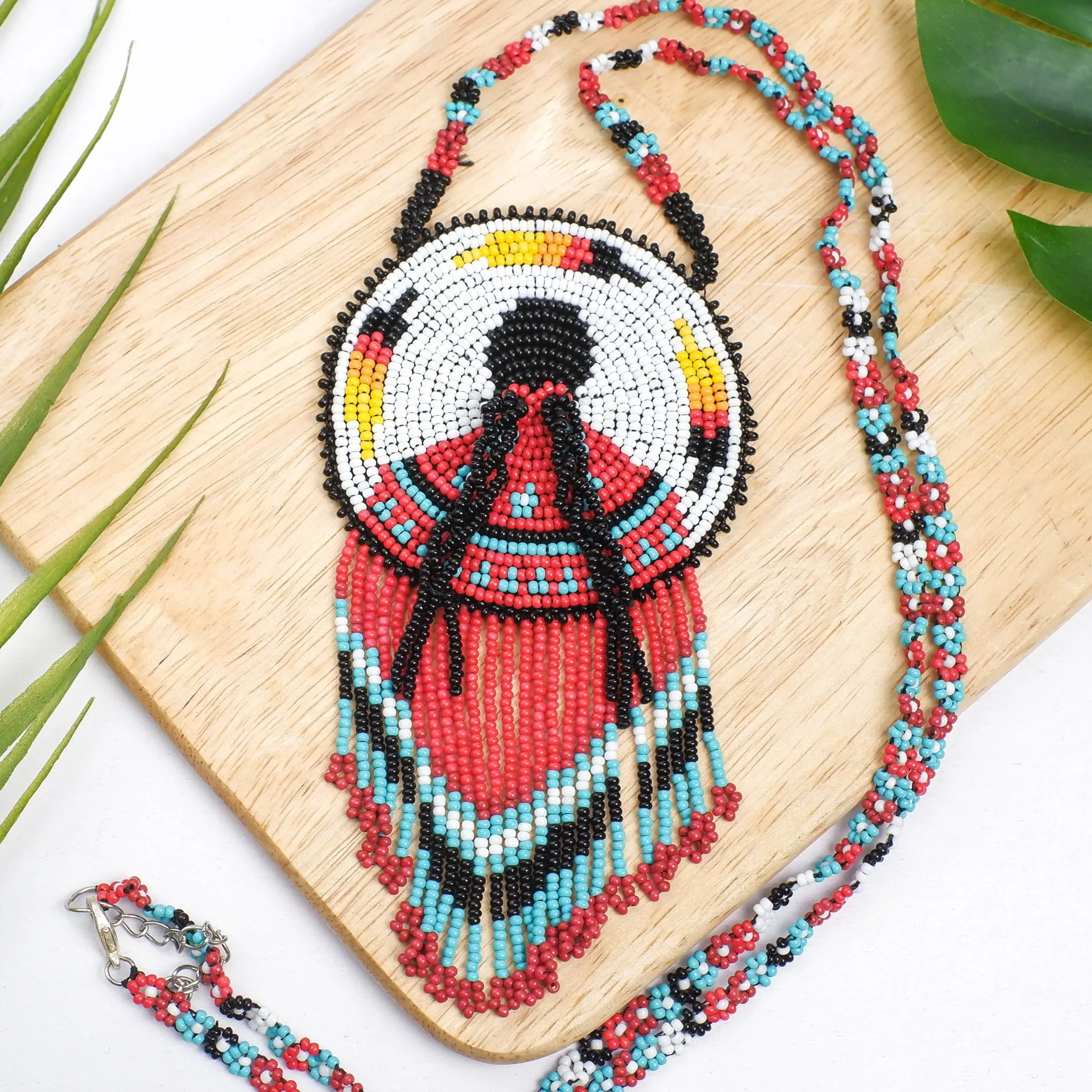 Premium MMIW Beaded Necklace Handmade Long Native American Style Jewelry for Women