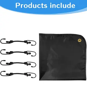 Air Conditioner Covers for Outside Units, Central AC Cover for Outdoor Unit Heavy Duty Water-Resistant Top Cover 32 x 32 Inch, Black