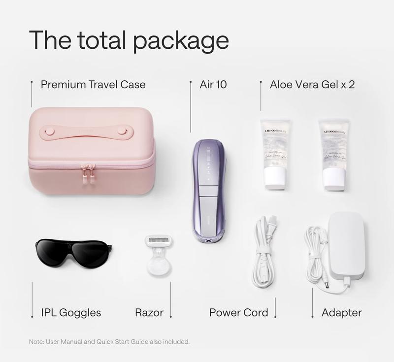 Ulike Laser Hair Removal Air 10 Deluxe IPL Device with Ice-Cooling Contact Dual Lights Skin Sensor & SHR Mode for Comfortable Effective Results - Epilator