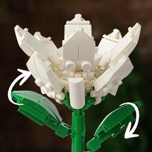 Flower Bouquet Building Set, Valentines Day Botanical Collection Building Block Toy 1461 PCS, 18 Flowers Rose Sunflower Home Plant Decor, Birthday Gifts for Adults Women Boys Girls 8-12+