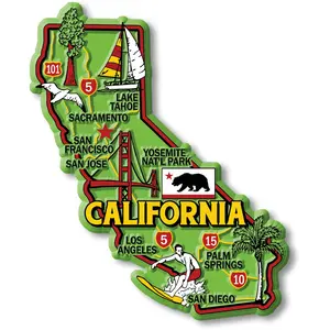 California Colorful State Magnet by Classic Magnets, 3.3" x 4"