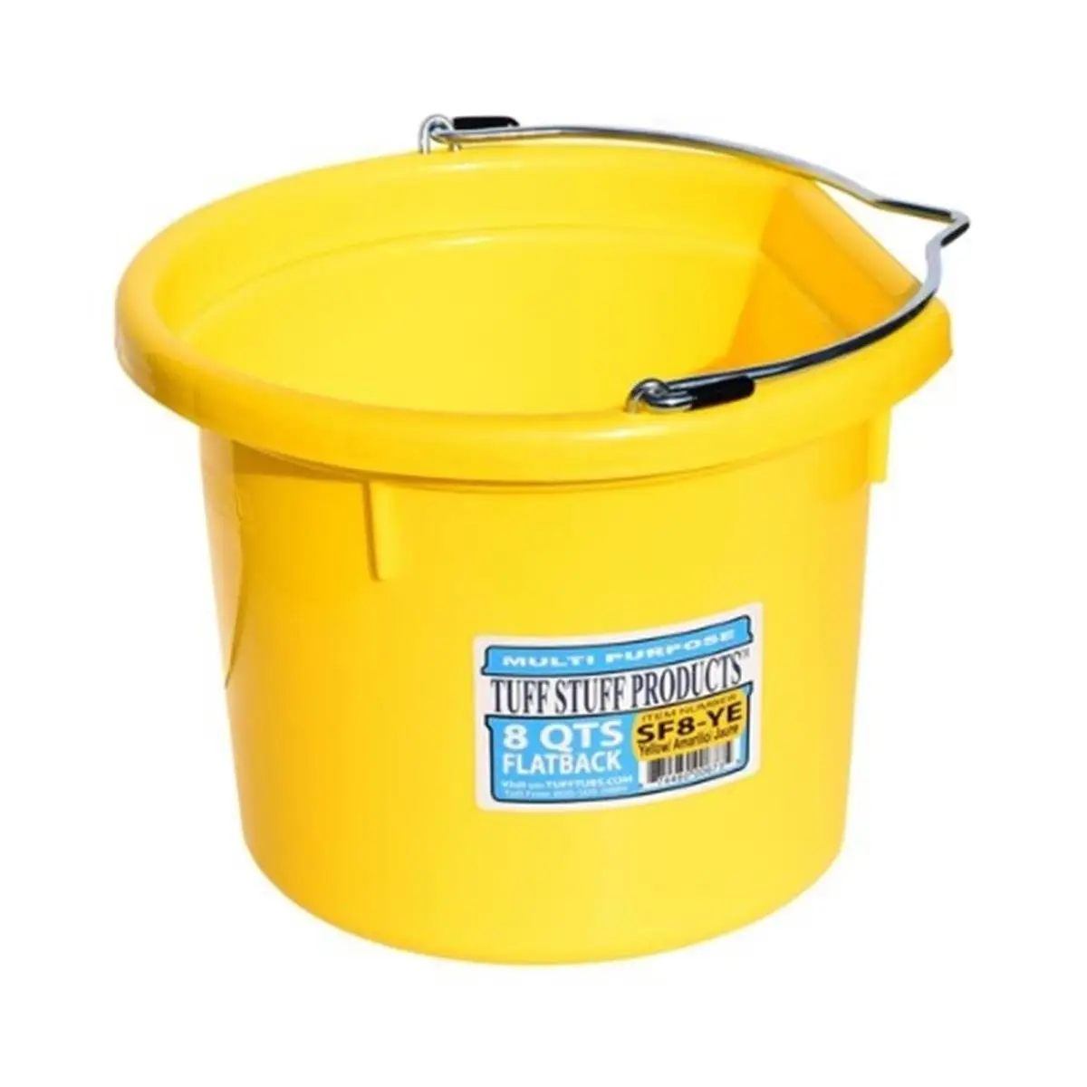 212 MAIN 8 qt, 11 in Round UV-Resistant Smooth Bucket Tool, Specialty Garden Tool (Yellow)
