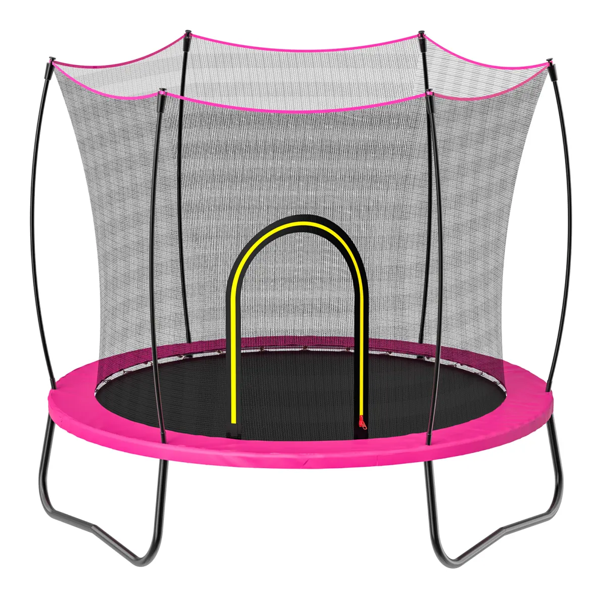 YC Recreational Trampoline - 55-Inch Springs, Blush Pink, UV-Resistant Outdoor Fitness Trampoline Accessory