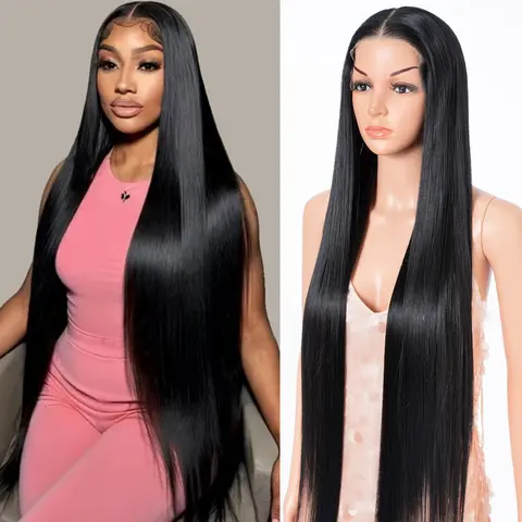 Style Icon 9x6 Pre-Styled Glueless Synthetic Lace Front Wig - 38in Cut Plucked Wear-and-Go, Heat-Resistant Easy-Care Synthetic Fiber, Self-Growing, Tiny-Knot Clean Hairline, Everyday Glam in Minutes