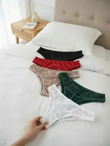 5 Pcs Breathable Lace Briefs Comfy Stretchy Sexy Intimates Panties for Women Low Waist Polyamide Elastane S M L XL Ice Silk Waist Underwear Elegant Solid Color Four Seasons Seamless Full-Body Shapewear Bodysuit 34 Camel Toe Cover Thong Sheer High Panty