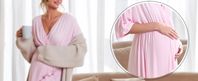 Ekouaer 3 in 1 Labor/Delivery/Hospital Gown Maternity Dress Nursing Nightgown Sleepwear for Breastfeeding S-XXL - Skin-Friendly & Super Stretchy
