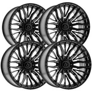 (Set of 4) Arena A122 Phantom 20x9 6x5.5" +0mm Gloss Black Wheels Rims 20" Inch