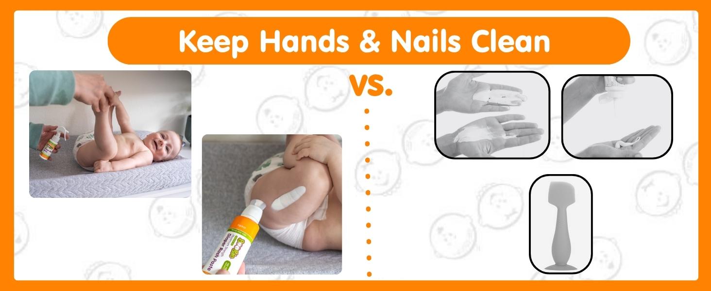 Boogie Diaper Rash Baby Bundle for Newborns, Infants & Toddlers – 25% Zinc Oxide No-Rub, Touch- Free Rash Spray, 40% Zinc Oxide Maximum Strength Paste & Irritation Gel for Sensitive Skin