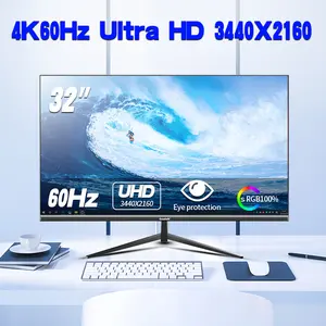 Gawfolk 32 Inch 4K UHD Computer Monitor, Ultra-Clear (3840×2160p) Screen, 100% sRGB,178° Viewing Angle, Display Port、HDMI, Compatible with Wall mounting 100 * 100MM - Black