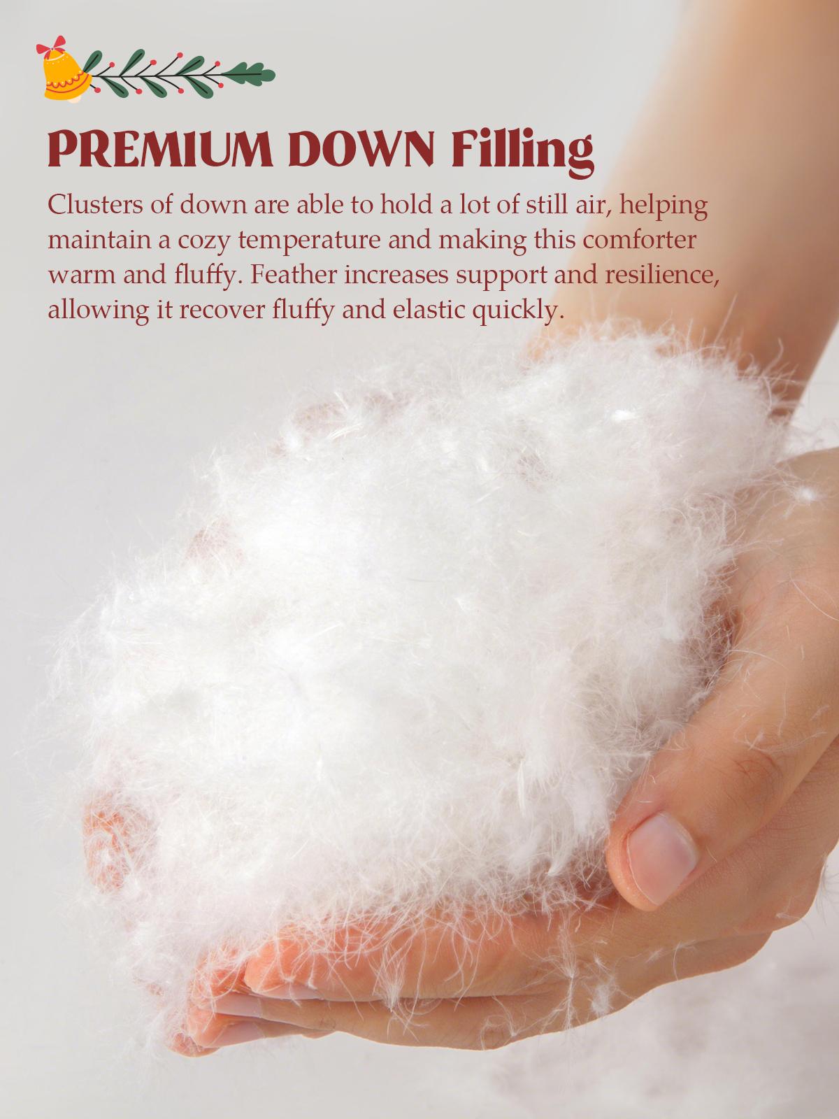 PEACE NEST Super Fluffy Goose Down Comforter - All Season Duvet Insert Quilt Twin/Full/Queen/King Sizes Medium Warm Cozy Blanket Machine Washable Tiktok Shop Black Friday