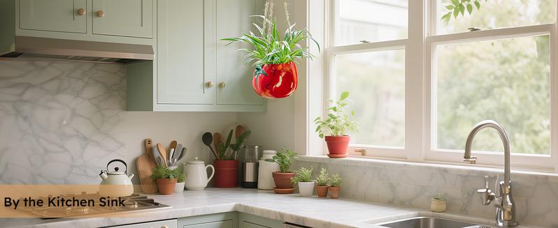 Mushroom Smiley Face Hanging Planter Pot with Drainage, Gardening Plant Gifts for Women Mother Plant Lovers - 3.9inch Opening