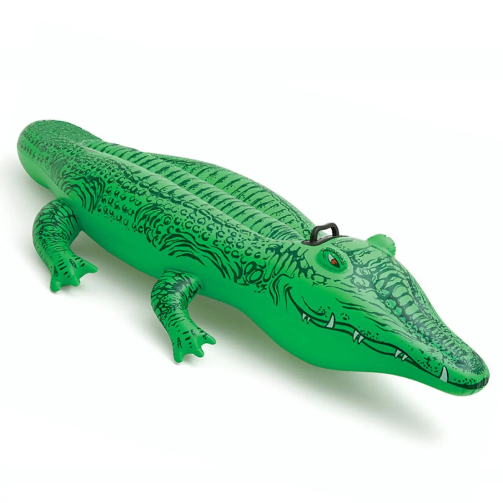 Vinyl Unisex Crocodile Inflatable Animal Ride-On Pool Float, Water Sports Flotation Device for Pool Parties & Family Gatherings, 66 in x 34 in, 88-lb Max Weight Capacity, Animal-Design, Inflatable Floater, Swimming Float, A Flotation Device, Pool Floaties
