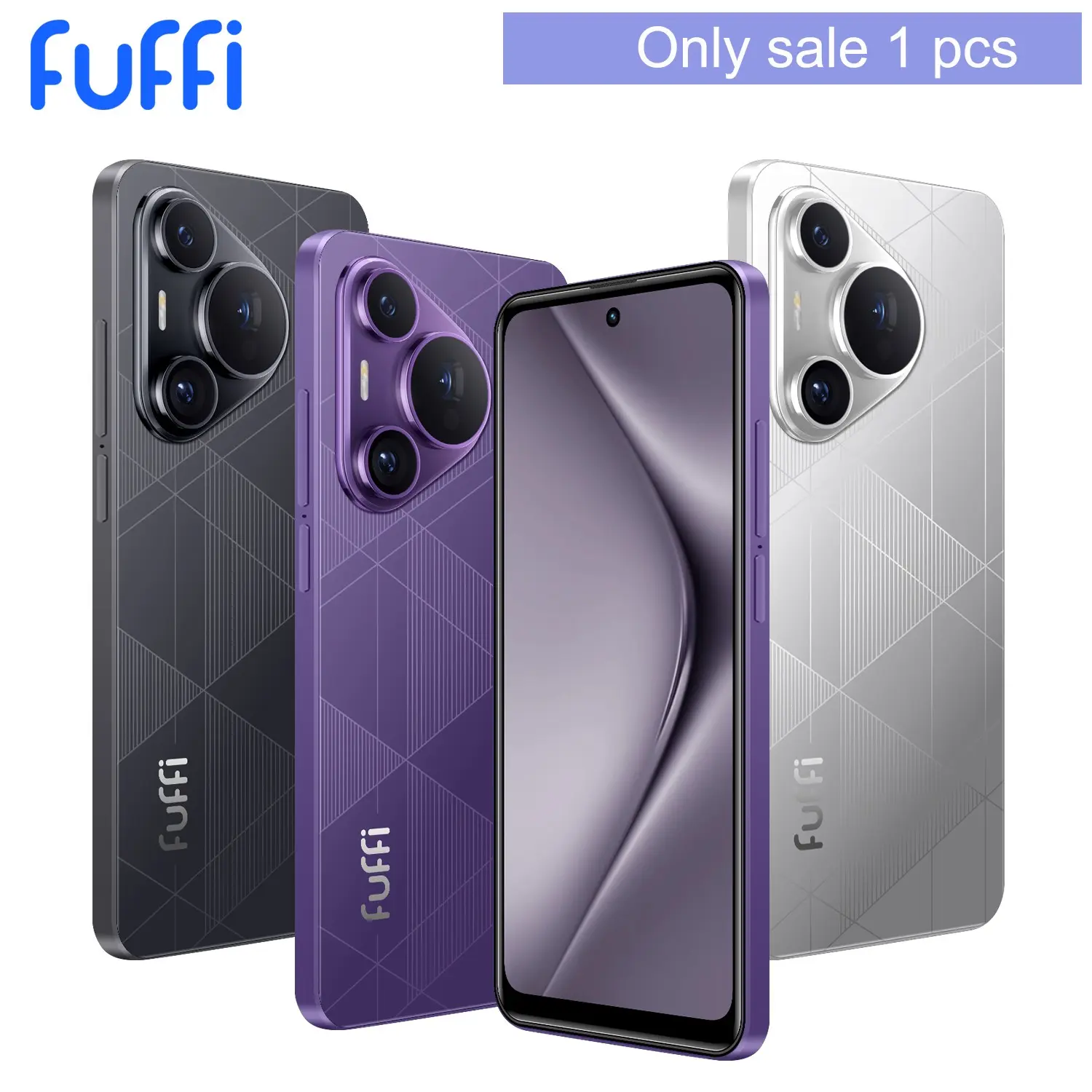 Fuffi Smartphone, Fingerprint Unlock, 6.56 Inches, 4GB RAM + 32GB Storage, 5+13MP Camera, 4G Network, MTK6761 Android 12, 3100mAh Battery, Quad-Core Cell Phone