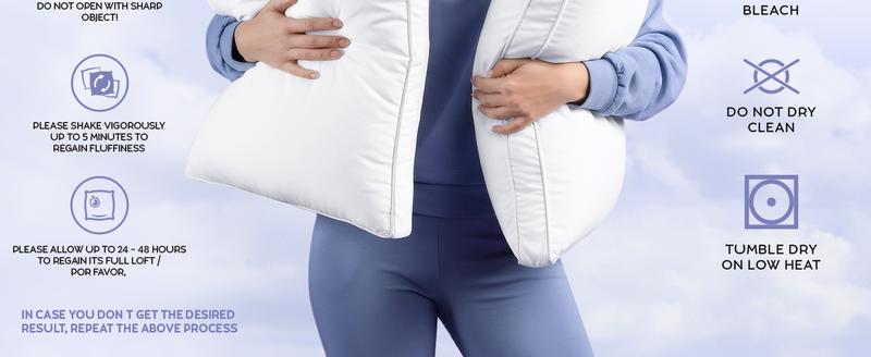 【New Year Deal】Utopia Bedding Gusseted Pillows Set King Queen & Standard Size White Pack of 2 Durable Breathable Soft Memory Foam for Cozy Sleep Hotel Quality