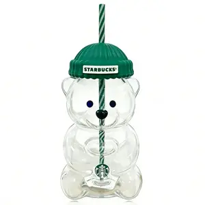 2026 Limited Edition Starbucks Bearista Glass Cup, Exclusive Bear Design Tumbler, Premium Collectible Gift for Enthusiasts & Partners