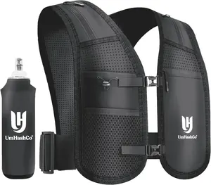 Running Vest for Women: Includes 500Ml Water Bottle, Waterproof Phone Pocket, Reflective Vest, Gym Exercise Activewear