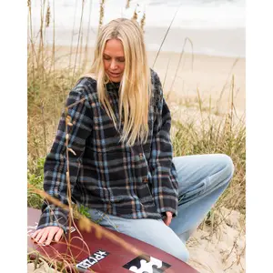 Breezy Sherpa Shacket - Black Sands