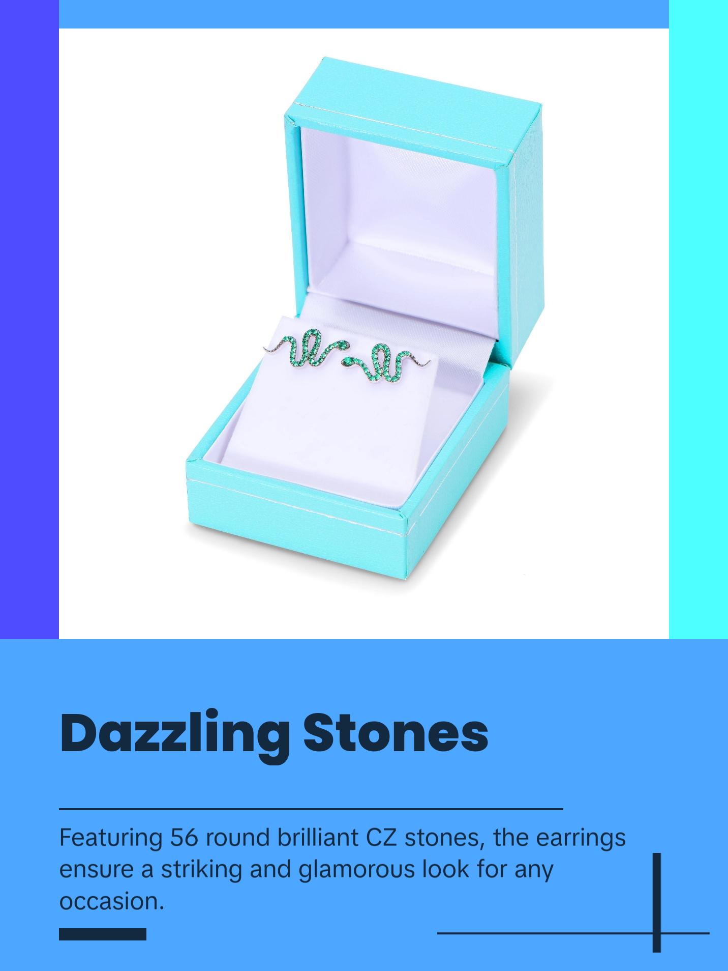 Sterling Silver Serpent Snake Earrings