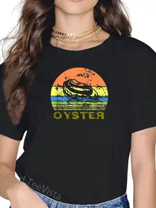 100% Cotton Raw Oysters Vintage Oyster Eating Oyster Party Funny Saying T-Shirt