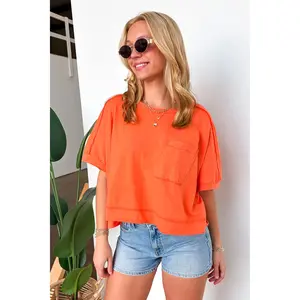 Priscillah Mineral Wash Oversized Pocket Tee - BACK IN STOCK
