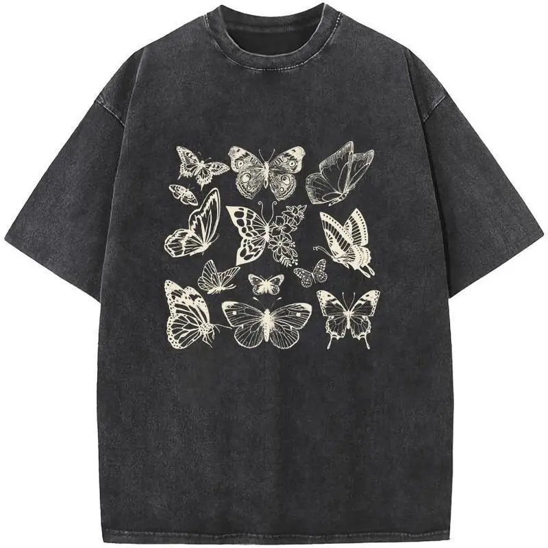 valentine shirts JeansFly Vintage Butterfly Checkered Bows Cottagecore Shirt for Comfort Wear