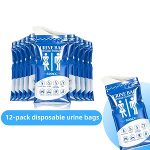 Disposable Urine Bag, 12 PCS Portable Emergency Pee Bags for Travel, 800ML Unisex Urinal Bag for Camping, Traffic Jams, Pregnant Women & Patients tiktokshopmemorialday