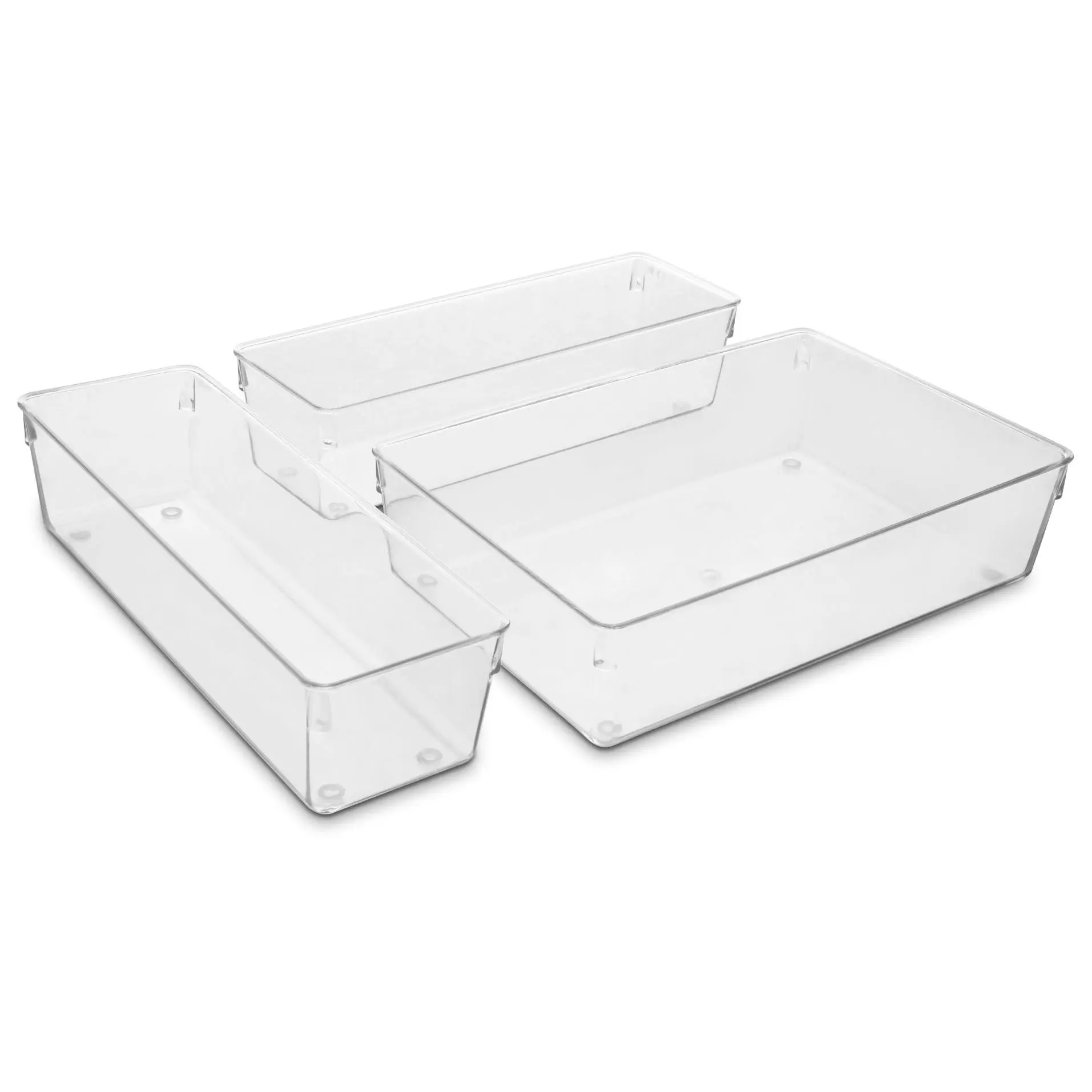 Sorbus Clear Drawer Organizer 3 Piece Set