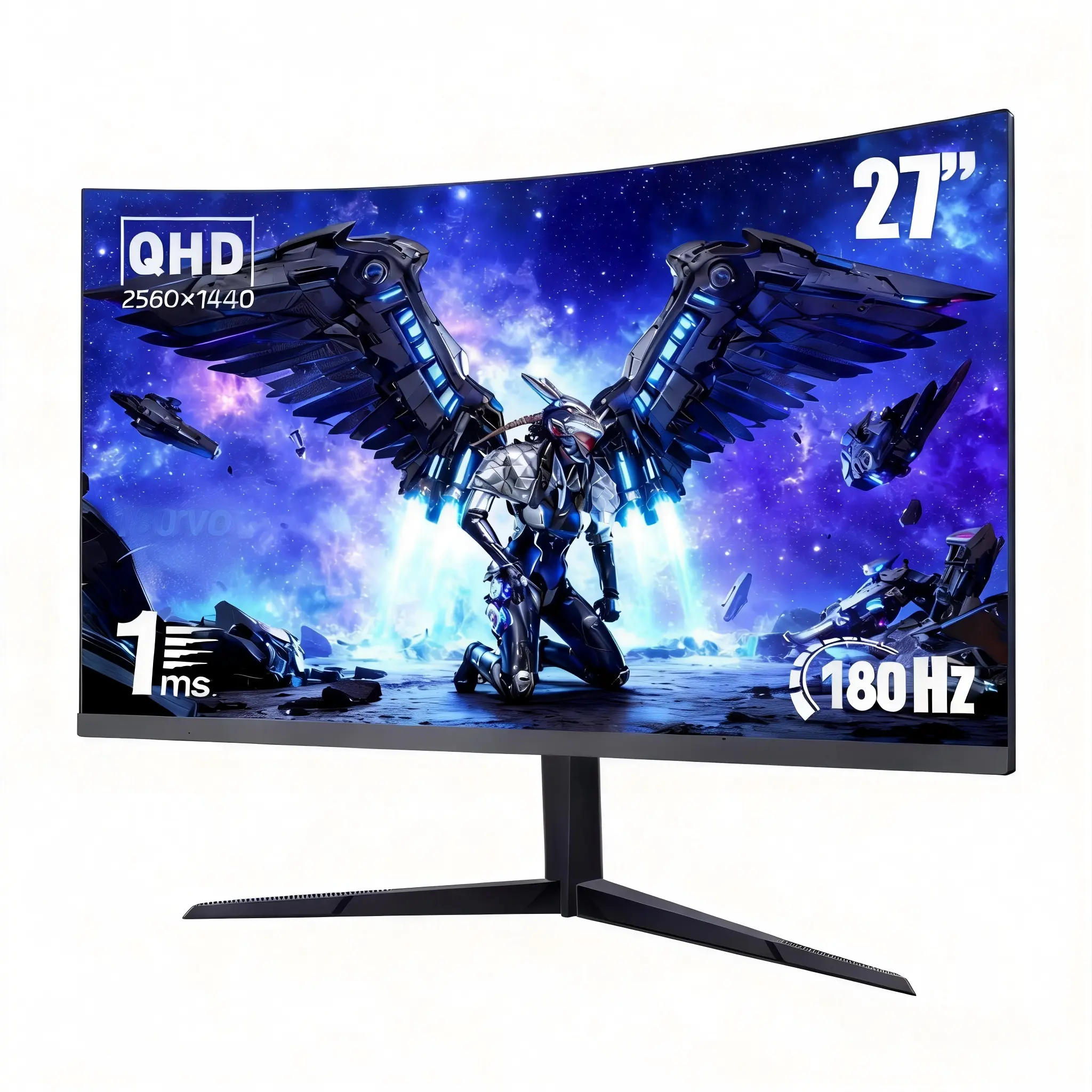 27” QHD 2K Gaming Monitor PC Computer Screen - 180Hz, 1ms Response Time, Adaptive Sync, HDMI, DP, Adjustable Stand