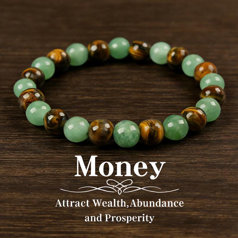Green Aventurine & Tiger Eye Money Attraction Necklace & Bracelet Set, Natural Healing Crystal Pendant for Wealth & Prosperity, Long Chain Sweater Necklace, Ideal Gift Jewelry for Men and Women, Jewelry Charms for Anniversary, Vacation &Theme Parties Green Aventurine & Tiger Eye Money Attraction Necklace & Bracelet Set, Natural Healing Crystal Pendant for Wealth & Prosperity, Long Chain Sweater Necklace, Ideal Gift Jewelry for Men and Women, Jewelry Charms for Anniversary, Vacation &Theme Parties