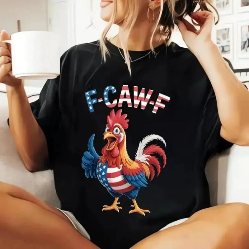 F Caw F Chicken Shirt Fun Rooster Meme Shirt Bird Lovers Shirt Farm Animal Shirt Humor Shirt FCAWF Chicken