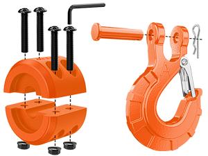 Nilight Forged Steel Winch Hook 3/8" Grade 70 Safety Latch Winch Cable Hook Stopper & Clevis Slip Hook Sets, Included Allen Wrench,Max 35,000 lbs Adjustable Rope Quick Connect Couplers