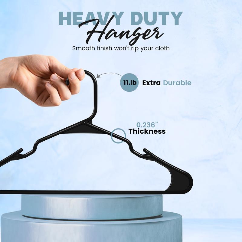 Utopia Home 50-Pack Space-Saving Plastic Hangers with Shoulder Hooks Durable & Versatile for Clothes Storage Hanging Organiser Utopia Home 50-Pack Space-Saving Plastic Hangers with Shoulder Hooks Durable & Versatile for Clothes Storage Hanging Organiser