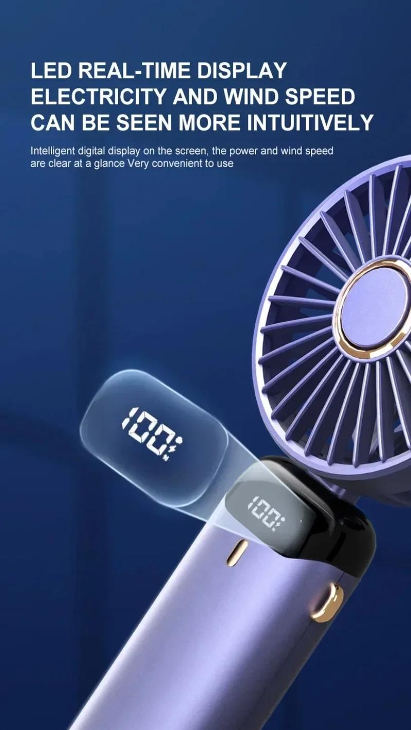 Portable handheld turbine fan, 5 wind speeds, powered by a 4000mAh battery, 3-in-1 rechargeable handheld fan, suitable for outdoor activities, travel, work, and summer use. Selected products Portable handheld turbine fan, 5 wind speeds, powered by a 4000mAh battery, 3-in-1 rechargeable handheld fan, suitable for outdoor activities, travel, work, and summer use. Selected products