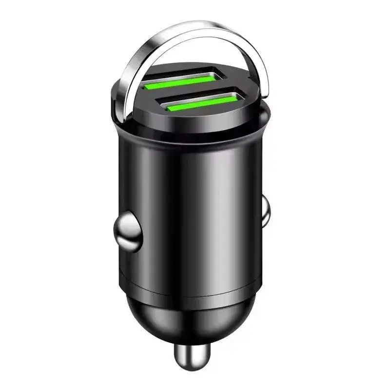 YXCY Mini Car Charger with Dual USB Ports – Compact Fast Charging Adapter for Phones, Tablets & GPS – USB-A & USB-C Ports – Universal Fit for 12V/24V Vehicles – Smart Safe Charging Design Power On The Go