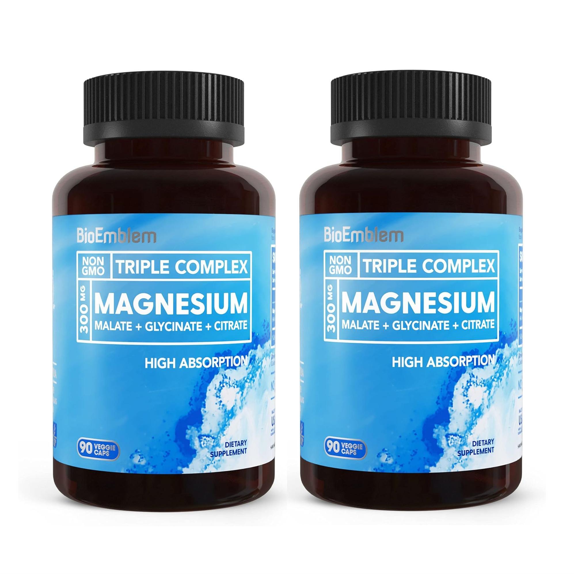 【BioEmblem】Triple Magnesium Complex, Support Muscles, Nerves, Energy & Fitness Healthcare