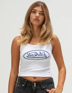 VON DUTCH Logo Womens Rib Tank Top