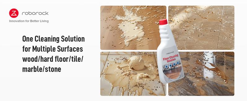 roborock Official Floor Cleaning Solution, Floor Cleaner for Hardwood Tile Hardfloor, Compatible Robot Vacuums with Mopping and Wet Dry Vacuum, 16.2 FL OZ, Dilution Ratio 1:200