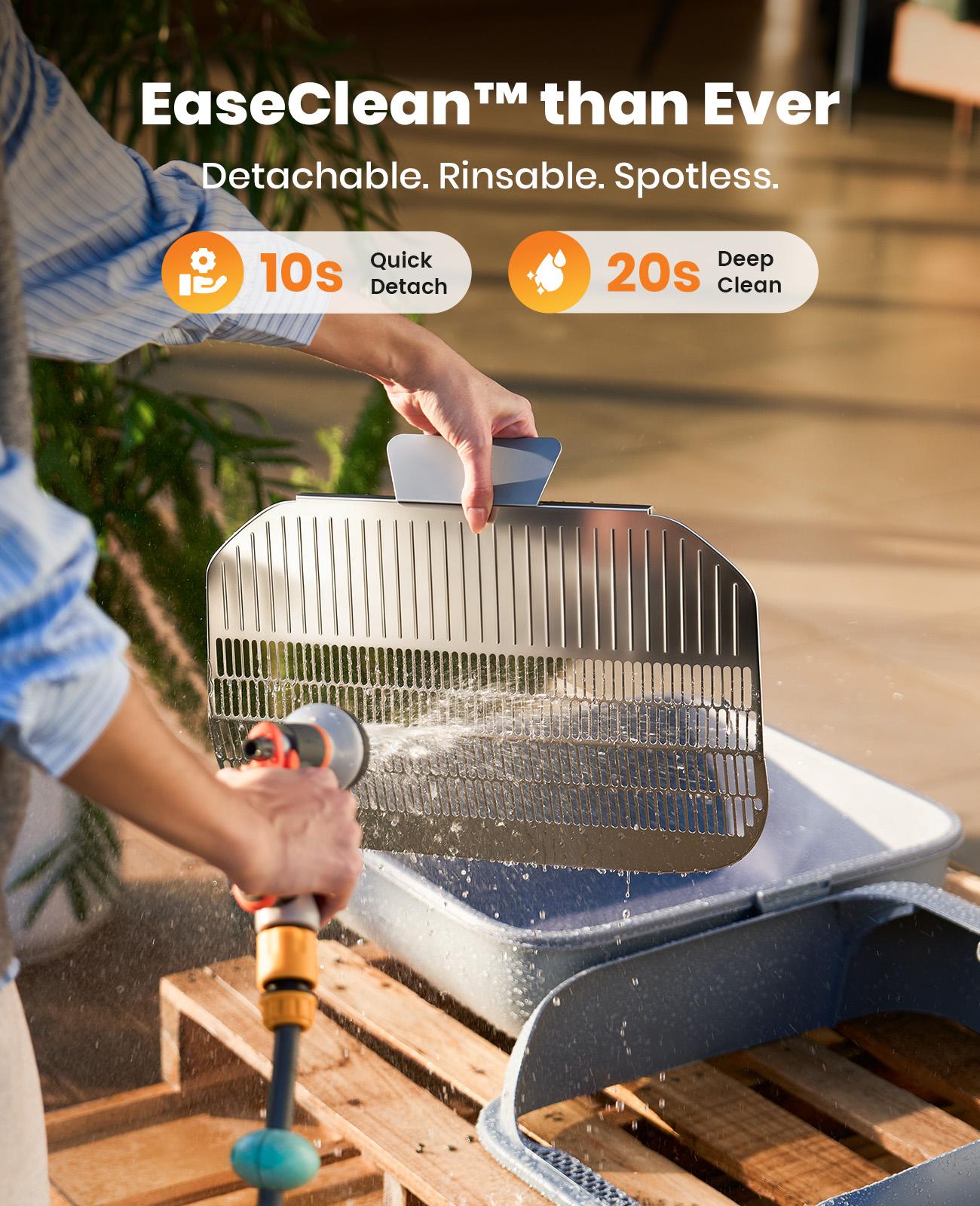 Oneisall Automatic Self-Cleaning Cat Litter Box | APP Control,  11L Large Waste Drawer, 14 Days Scoop-Free, Easy to clean, Easy to disassemble, Weight & Safety Sensors, Ultra-Quiet, Leak-Proof, Safety Sensors and Large Open Top,For Medium Cats & Kittens