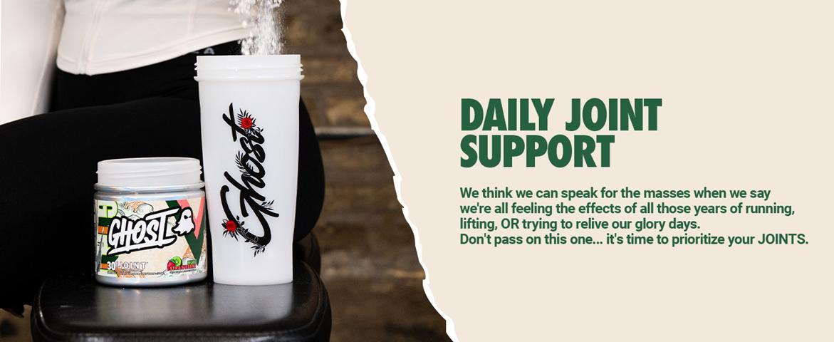 GHOST Joint Supplement (30 Servings) - Daily Joint Maintenance Supplement for Men & Women - Glucosamine HCL, Chondroitin Sulfate & Curcumin - Cartilage, Bones & Joint Support Healthcare Dietary