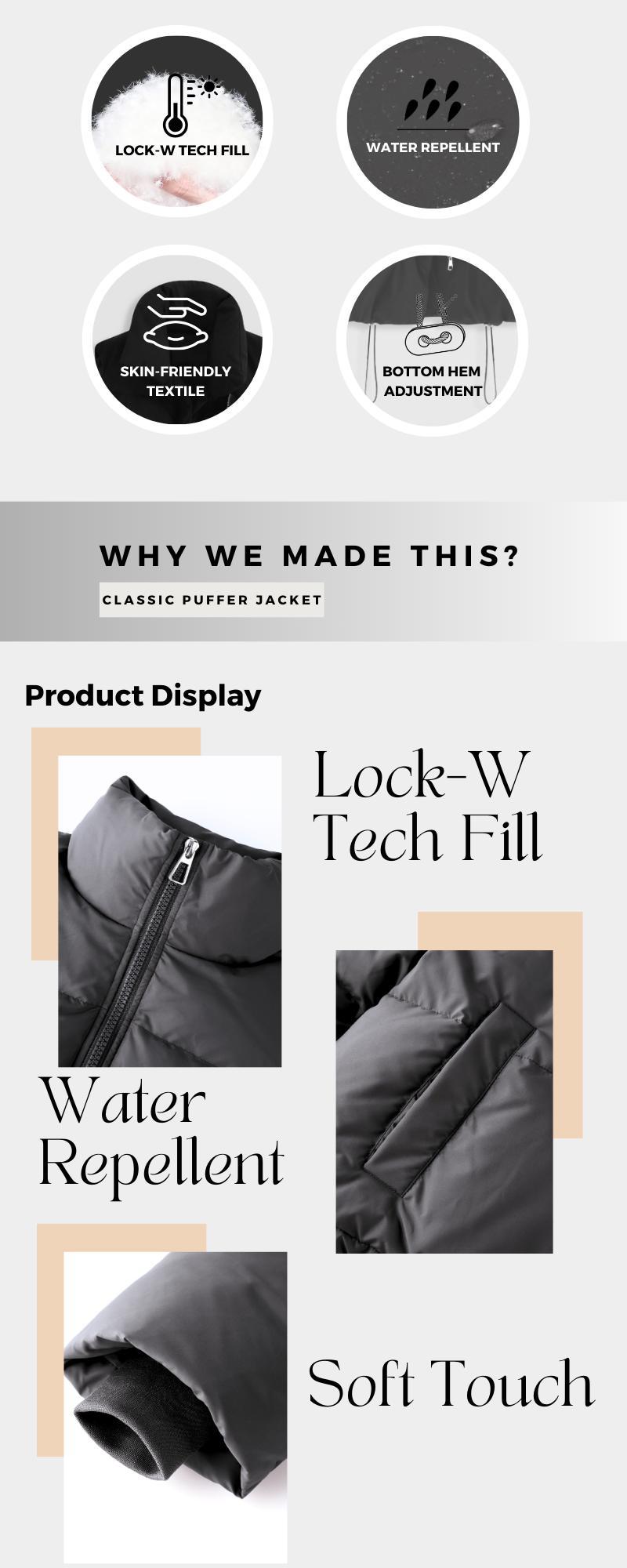 【Clearance Sale】PUFFIT Stand Collar Cropped Puffer Jacket Womenswear, Full Zip Long Sleeve Solid Women Coat for Winter, Soft Warm Outerwear Casual Comfortable Warmth #FallFreshness