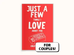 Just A Few Things I Love About You (Okay, A Lot) Romantic Couples Fill-In-The-Blank Gift Book. Love Letter Gift for Valentines Day, Anniversary