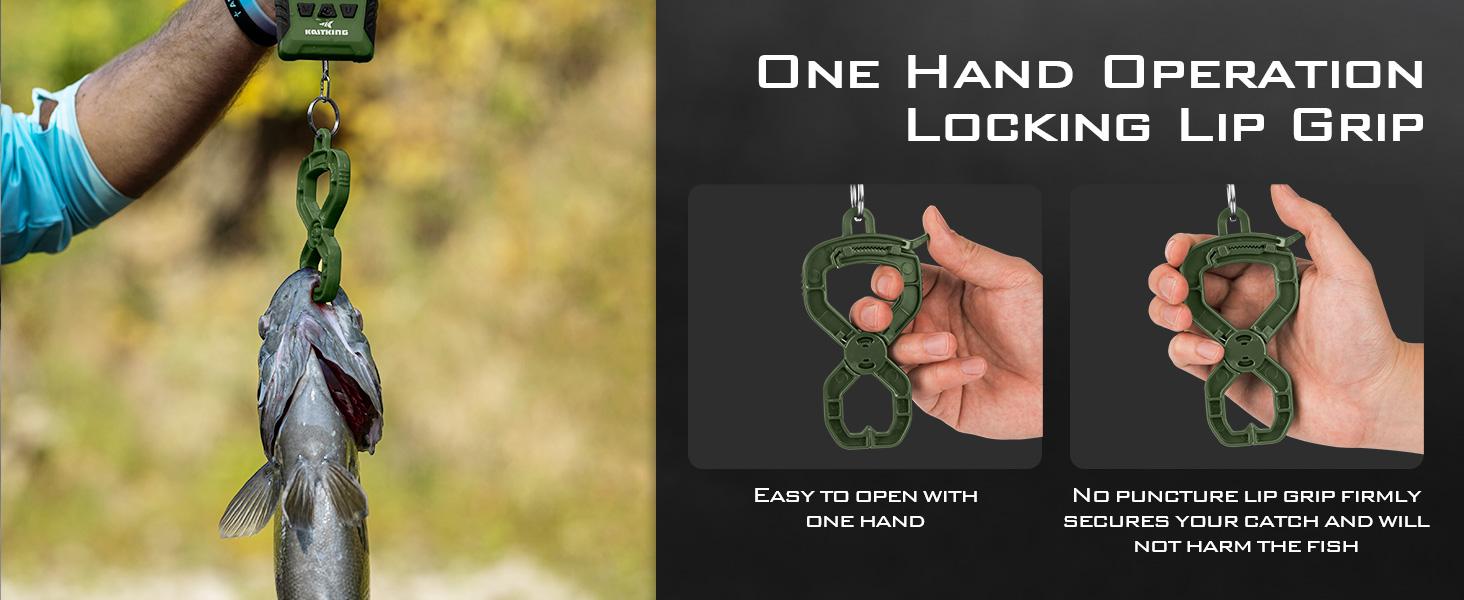 KastKing WideView Digital Fishing Scale Combo Heavy Duty Waterproof 110lb Capacity with Lip Grip & Pliers Saltwater Resistant Tool Set for Fish Weighing