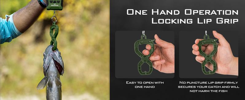 KastKing WideView Digital Fishing Scale Combo Heavy Duty Waterproof 110lb Capacity with Lip Grip & Pliers Saltwater Resistant Tool Set for Fish Weighing