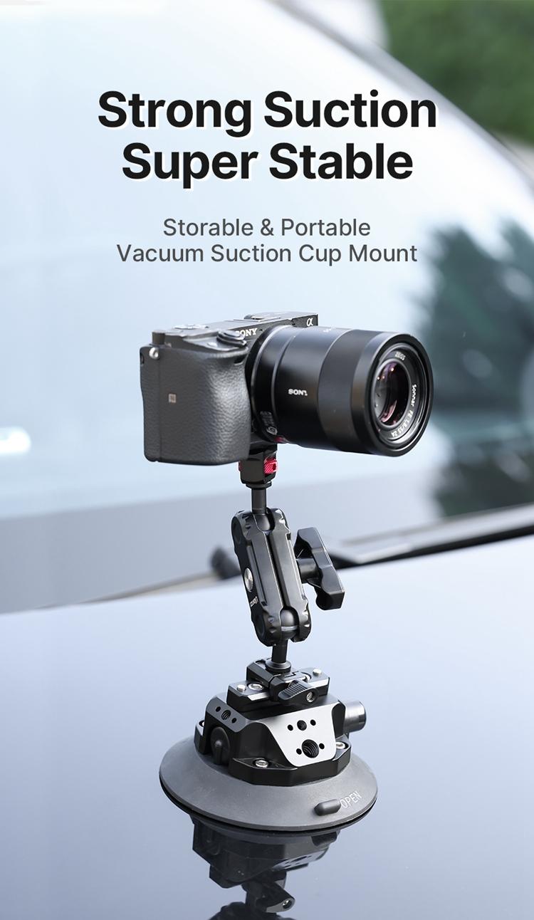 ULANZI SC01/SC02 Suction Mount Magic Arm Bracket for DSLR Cameras for GoPro Action Camera Video Shooting