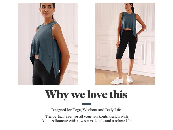 ODODOS Modal Soft Sleeveless Crop Top for Women Athletic Tee Gym Workout Cropped Yoga Tank