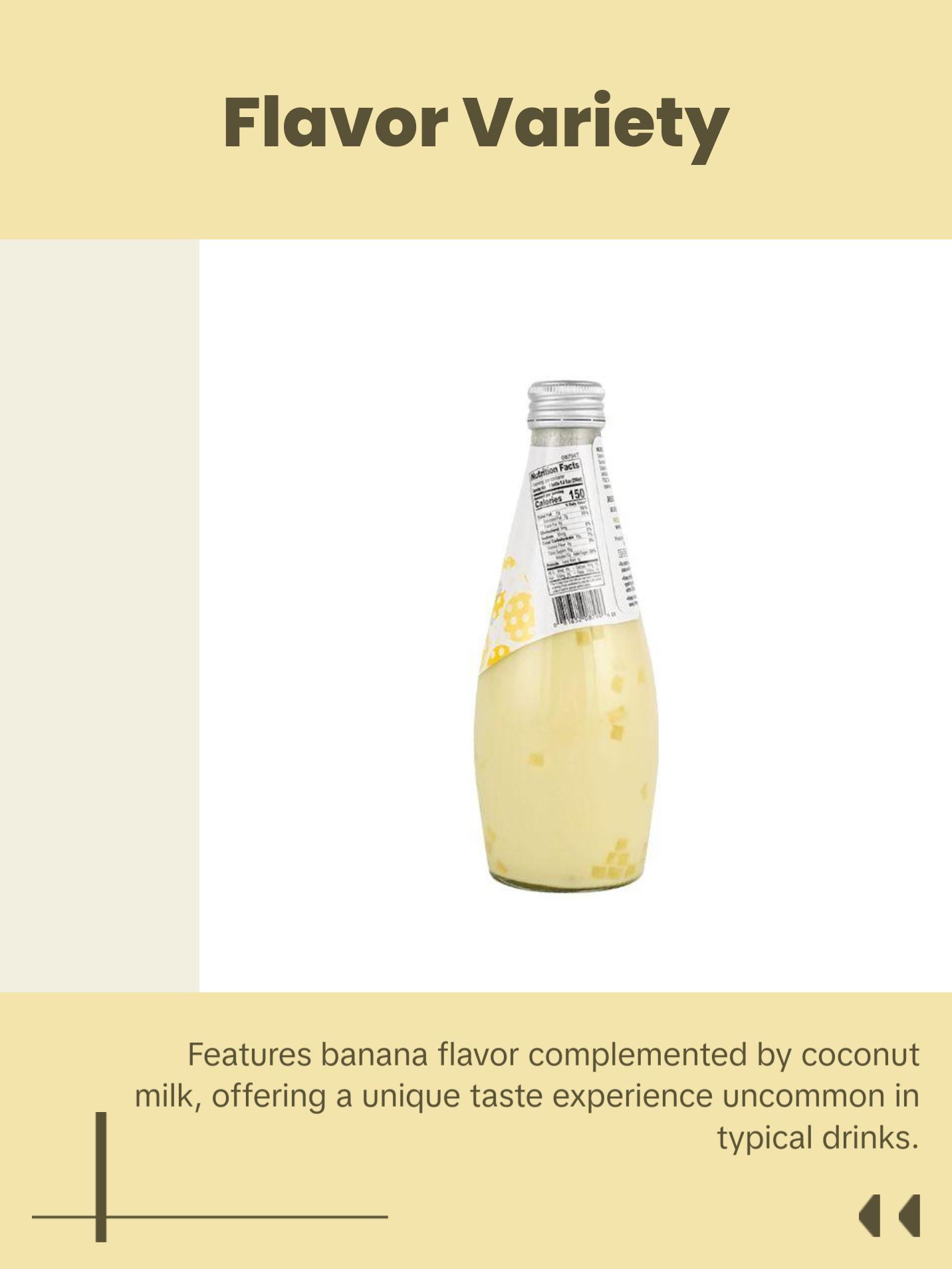 Evergreen Coconut Milk Drink Banana Flavor 9.8 oz